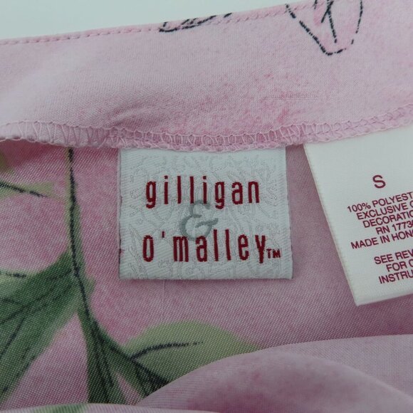 Gilligan & OMalley Women Small Pink Rose Flower V Neck Tank Top Pants Pajama Set - Picture 9 of 13